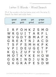 Explore the words · gaffe. Initial G Words View And Print This Letter G Word Search Letter I Words Letter T Words J Words