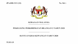 Menteri besar muhammad sanusi md nor ketika. Covid19 Pekeliling Bantuan Khas Kewangan Tahun 2020