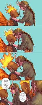 Aydas flame hair getting bigger when she kisses fig is my favourite thing  rn : rDimension20