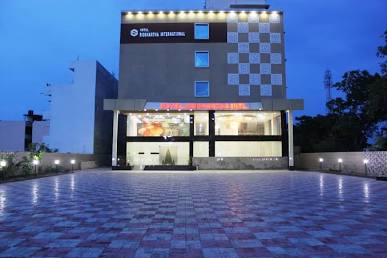 Hotel Buddha International facade, AI generated