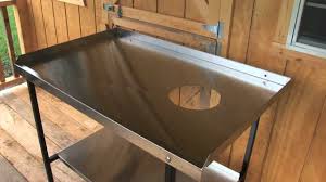 The table legs were the height. Unbelievable Fish Cleaning Tool Stainless Steel Table Youtube
