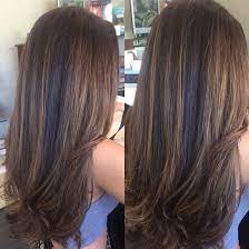 It requires minimal maintenance if tresses have a natural dark hue. Balayage Highlights On Natural Dark Hair Long Hair Ombre Painted Hair Hair Color Blon Natural Dark Hair Dark Hair With Highlights Dark Hair Balayage Ombre