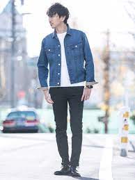 juniya urban research rosso urban research rosso menのチノパンツを使ったコーディネート wear メンズファッション 秋冬 ファッション メンズ gジャン コーデ メンズ