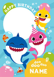 Baby Shark Photo Birthday Card Funky Pigeon