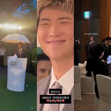 ৎ୭) 𐙚 🐨﹔RM as the MC of Mok Jungwook's wedding in Seoul. ˚. ᵎᵎ⠀ 🐨 May  they live well, loving each other. 🐨 I hope that all of you will bless  their future