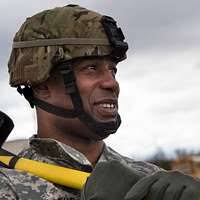 Maj. Micah Ramseur, a logistics officer with the 200th