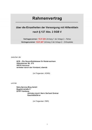 Vollmachten können als allgemeine vollmacht oder als einzelne vollmacht ausgestellt werden. Rahmenvertrag Uber Die Einzelheiten Der Versorgung Mit Hilfsmitteln