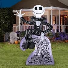 Airblown Inflatable Jack Skellington Sitting On Mountain Swirl 5ft Tall Walmart Com In 2020 Halloween Decorations Indoor Halloween Decorations Outdoor Yards Creepy Halloween Decorations