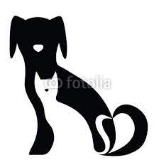 Funny Dog And Cat Silhouettes Composition Cat Silhouette Cat And Dog Tattoo Dog Tattoos