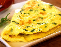 Use up leftover roasted vegetables or cut up pizza topping ingredients in an omelette. Breakfast Omelette