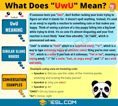 Uwu Meaning What Does Uwu Mean With Useful Text Conversations 7esl In 2021 Slang Words Text Conversations English Vocabulary Words