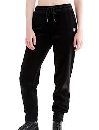 details about fila new black womens size xs drawstring jogger velour pants stretch 68 626