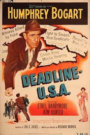 Deadline Usa Humphrey Bogart Bogart Film Posters Vintage