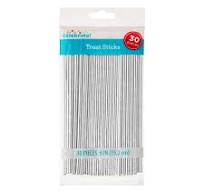 6" Silver Paper Treat Sticks, 30 Count, by Way To Celebrate