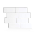 Metro Campagnola 11.56-inch W x 8.38-inch H White Peel and Stick Decorative Wall Tile (4-Pack) Smart Tiles