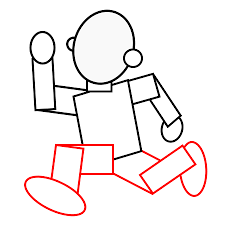 How To Draw A Cartoon Running Man In Action