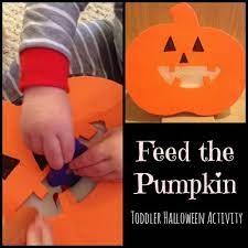 Feed The Pumpkin Halloween Activity For Toddlers Halloween Activities For Toddlers Holiday Activities For Kids Halloween Activities