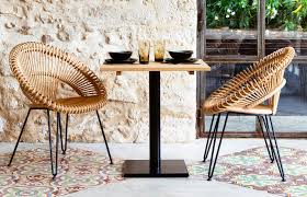 Our indoor dining sets will compliment your kitchen or dining room and are available in a wide variety of finishes, fabrics, and styles. Curly Rattan Dining Chair Steel Base Fabiia Dubai Uae