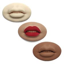 Silicone fake lips for tattoo and makeup practice