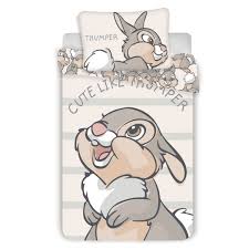 Bambi has to learn early that the lives of deer and of many of the other forest animals are not without their when thumper is laughing at bambi just after we meet flower, he rolls on his back and his. Disney Baby Kinder Bettwasche Bambi Klopfer Braun Grau 135x100 60x40 Bettwasche Traumwelten Baby Sweets De