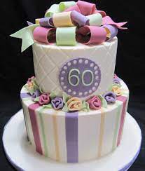 A cath kidston inspired 60th birthday cake. Colorful Birthday Birthday Cakes 60th Birthday Cakes Cake 70th Birthday Cake