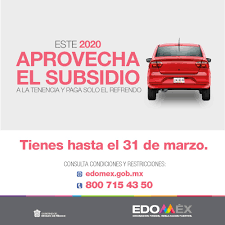 Aprovecha el subsidio sobre la tenencia de tu vehiculo en el estado de mexico (edomex) y paga solo el refrendo.es momento de ponerse al dia en el control vehicular si no queremos un recargo en nuestros impuestos. Tenencia Edomex Fecha Limite De Pago De Refrendo