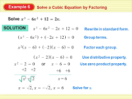 Cubic equations are similar to your quadratic equations except that their highest degree is three instead of two. Howto How To Factor Cubic Polynomials With 3 Terms
