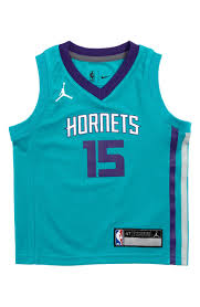 15 on the charlotte hornets for eight years, but this number was unavailable to him with the boston celtics because it's retired to honor hall of famer tommy heinsohn. Nba Logo Charlotte Hornets Kemba Walker Basketball Jersey Toddler Boys Nordstrom
