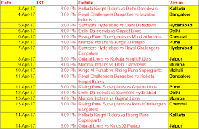 Ipl Timetable Download Pdf Elements Sources Ga