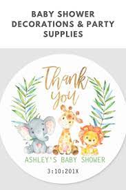 Safari Animals Baby Shower Sticker In 2021 Safari Animals Baby Shower Baby Shower Stickers Animal Baby Shower