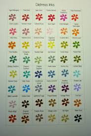 Simply One Of A Kind Distress Inks Colour Chart Continued