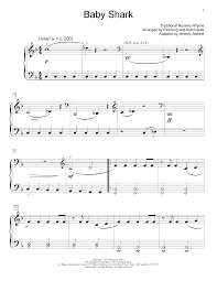 Baby Shark Educational Piano Print Sheet Music Now