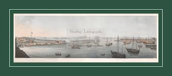 Lithograph- View of Bombay Harbour ...