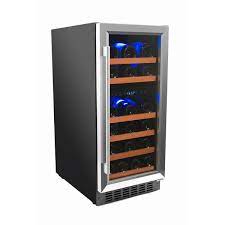 Smith Hanks 32 Bottle Dual Zone Freestanding Built In Wine Refrigerator Reviews Wayfair