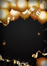 Black And Gold Balloon Border Design Festa De Ouro Sobre Fundo Preto Party Background Birthday Background Design Birthday Background