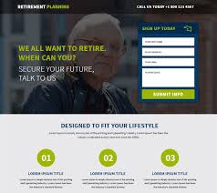 Retirement Planning Lead Capture Converting Landing Page Design Template Free Design By Http Buylanding Retirement Planning Landing Page Landing Page Design