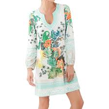 Hale Bob Precious Cargo Long Sleeve Dress Mint