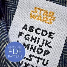 Cross Stitch Pattern Star Wars Alphabet Etsy Cross Stitch Letters Cross Stitch Cross Stitch Bookmarks