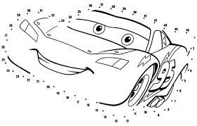 connect the dots lightning mcqueen coloring pages points a relier jeu de jeux memoire coloriage couches terre