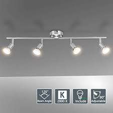 Un grand choix de produits aux meilleurs prix. B K Licht Plafonnier Led 4 Spots Pivotants Orientables 4 Ampoules Led 3w Gu10 Barre Spots Plafond Salon Salle A Plafonnier Led Plafonnier Applique Plafond