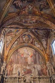 italy florence december 24 2016 the view of the frescoes