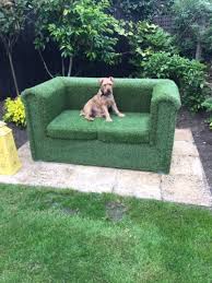 One Very Happy Customer Gorgeous God Enjoying One Of Our Artificial Grass Sofa S Our Artificial G Artificial Grass Garden Furniture Artificial Grass Backyard
