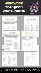 Halloween Math Is Fun For Kids With These Printable Integer Worksheets For 6th 7th And 7t Math Worksheets Printable Math Worksheets Halloween Math Worksheets