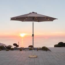 Alu Sonnenschirm Mit Led Beleuchtung Grau Led Beleuchtung Sonnenschirm Beleuchtung