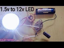 how to make aa battery 1 5v 12v 3w led bulb inverter diy youtube teknologi ceiling fan wires