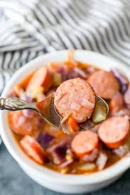 Give mixture a good stir, then cook 1 hour more. Easy Cabbage And Sausage Soup Recipe Sweet Cs Designs