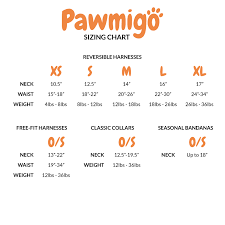 Sizing Chart Pawmigo Official Shop