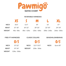 sizing chart pawmigo official shop