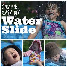 These crazy diy water slides are so cool! Easy Homemade Water Slide For The Backyard Happy Hooligans