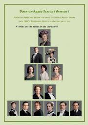 If only this were real. Movie Worksheet Downton Abbey Season 1 Episode 1 Esl Worksheet By Softa3000